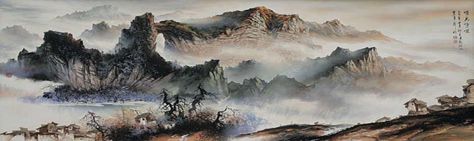 2003年砂石画《风景》被中南海收藏